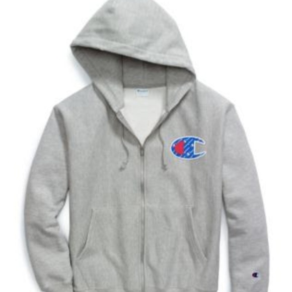 champion reverse weave sublimated white hoodie